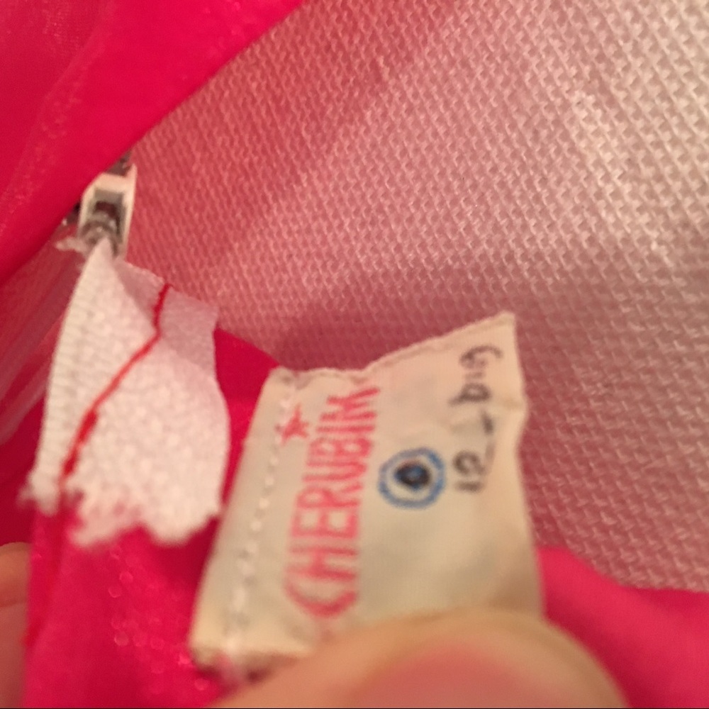 Vintage retro Frothy Pink Taffeta Prom Dress - Picture 5 of 7